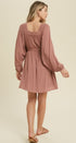 CRINKLE GAUZE MINI DRESS
